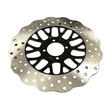 Front and rear disc brake discs of motorcycle